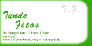 tunde fitos business card