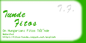tunde fitos business card